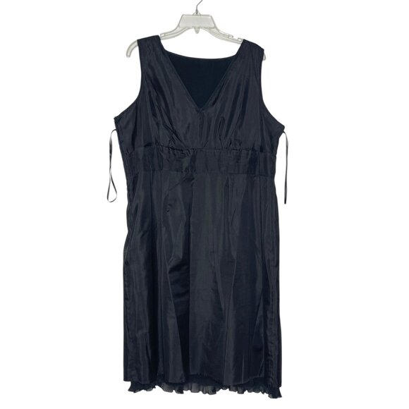 Black Sleeveless Midi Cocktail Dress Sequined Empire Waist Lane Bryant Size 20 - Picture 11 of 14